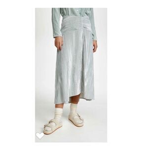 Vince Ruched Velvet Paneled Skirt- 0,6